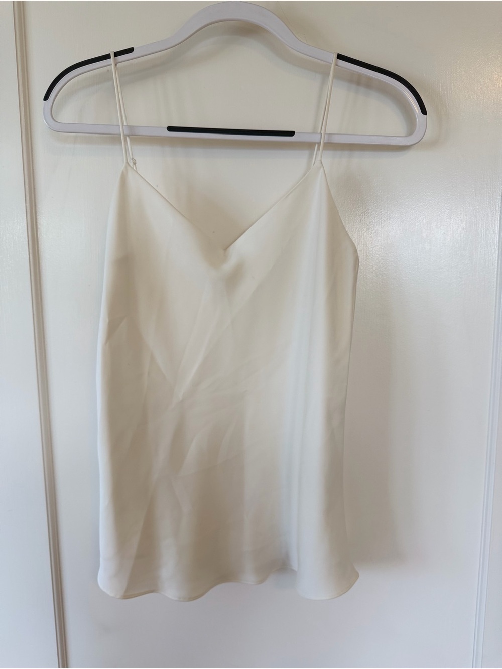 Club Monaco Cream V-Neck Silk Camisole